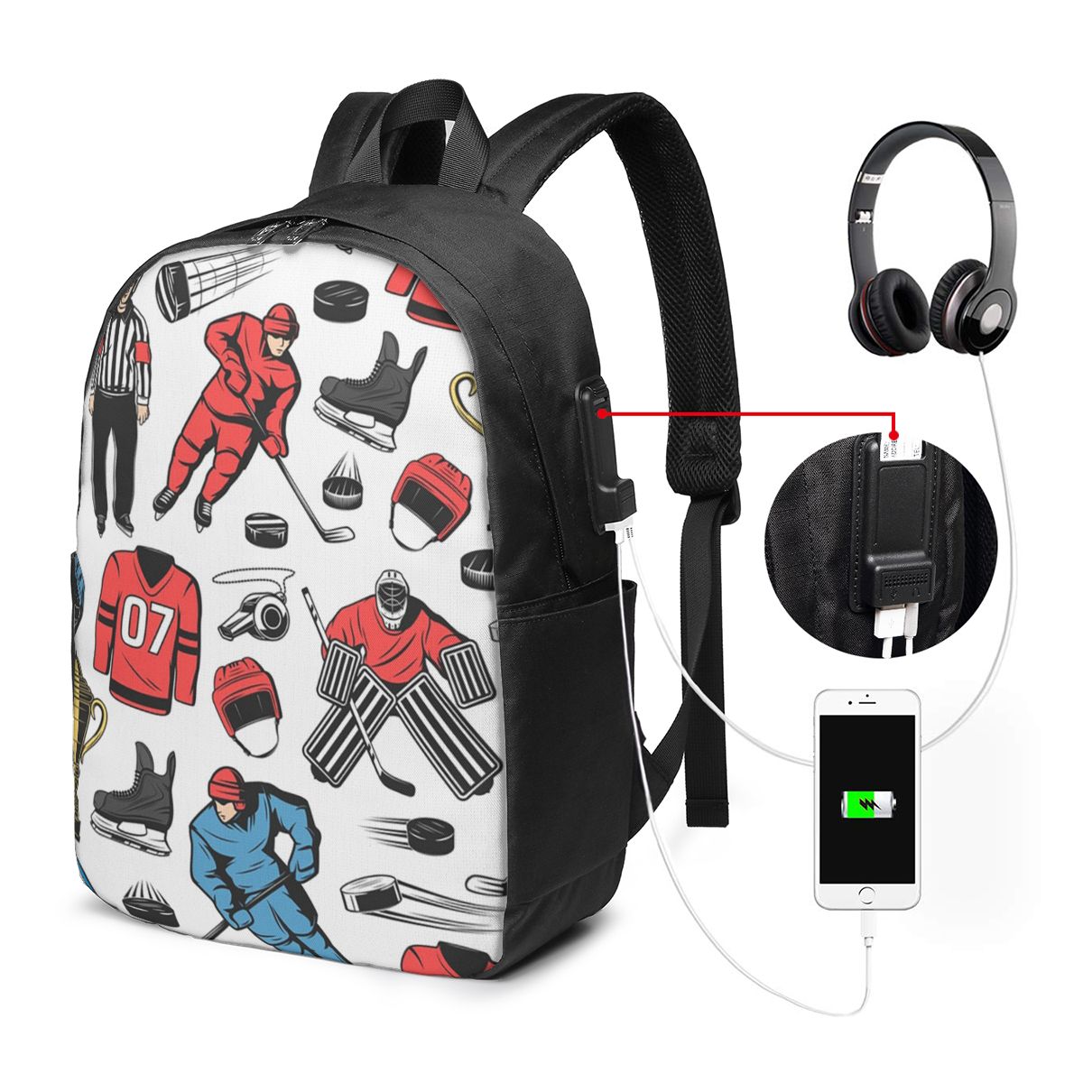 Women Bags For Women - Ice Hockey Players On Rink Backpack