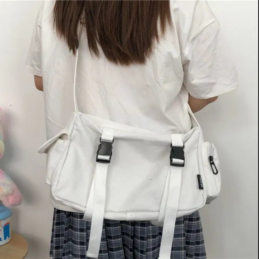 Women'S Japanese Bags - Black Crossbody Bags Women Design Pockets