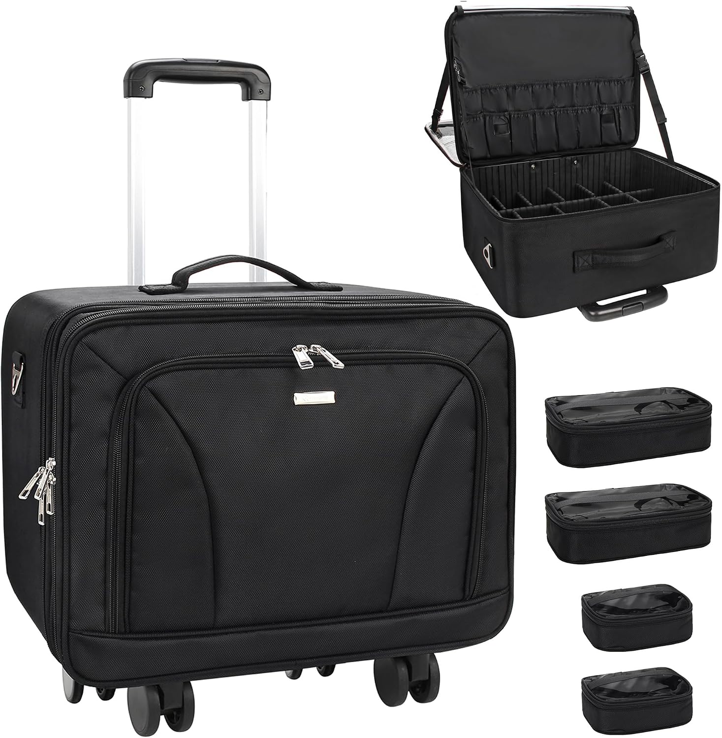 Women Bags For Women - Extra Large Rolling Makeup Travel Train
