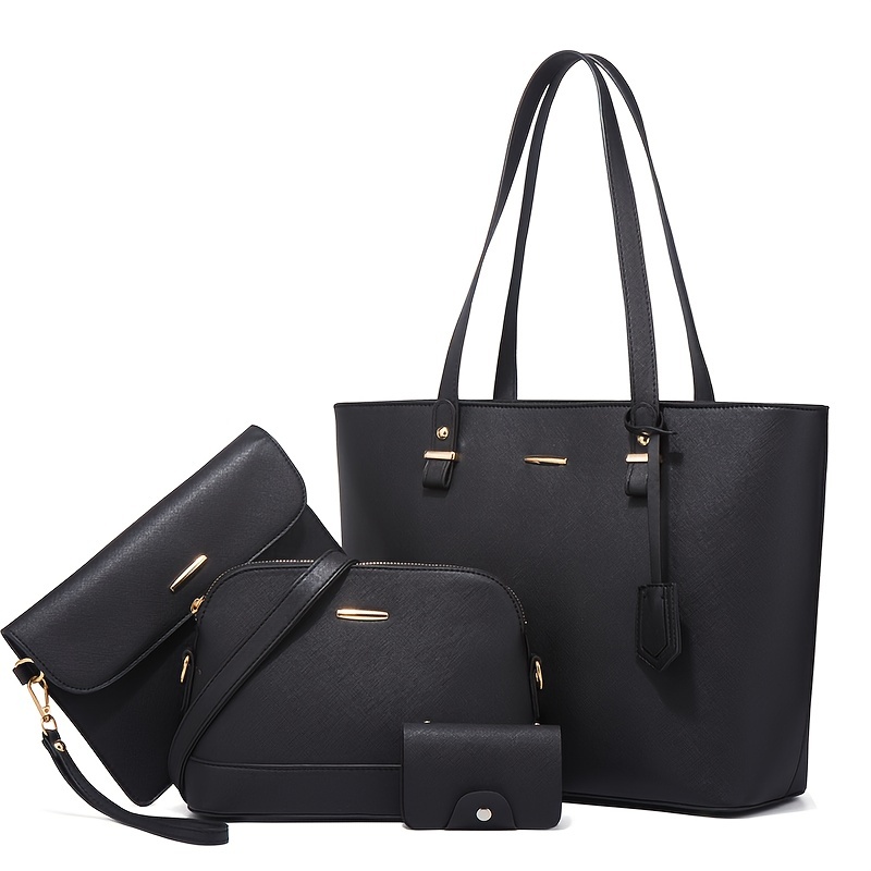 Women'S Bags Everyday - 4pcs Fashion Women's Bag Sets Solid