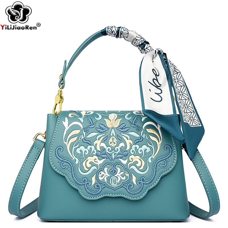 Women Bags Collection - Fashion Embroidery Shoulder Bag Women Designer