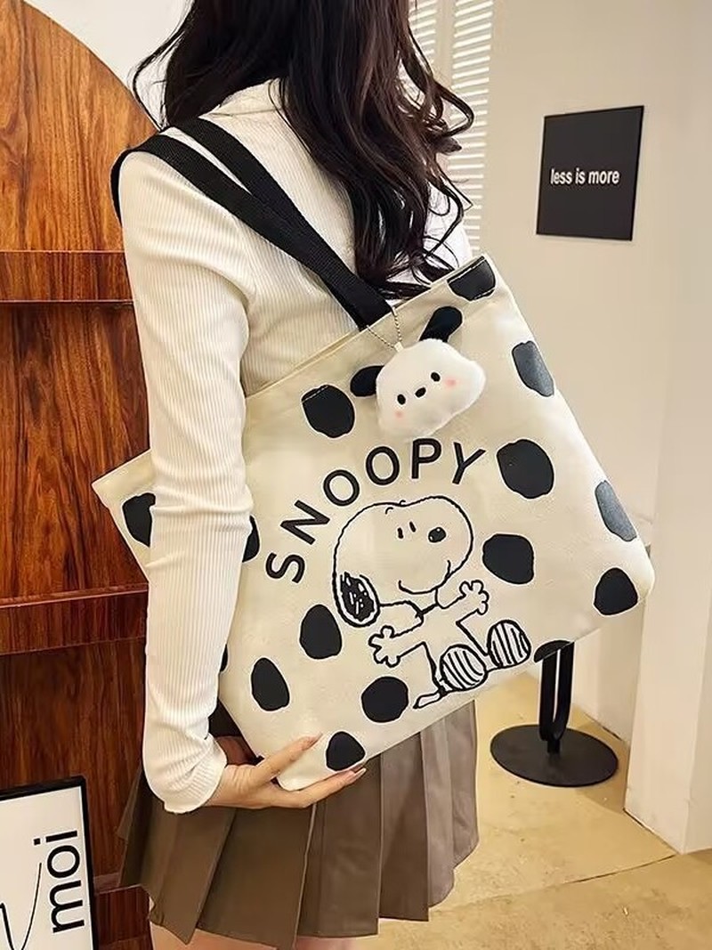 Cartoon Snoopy Canvas Shoulder - Women'S Bags Everyday review and price