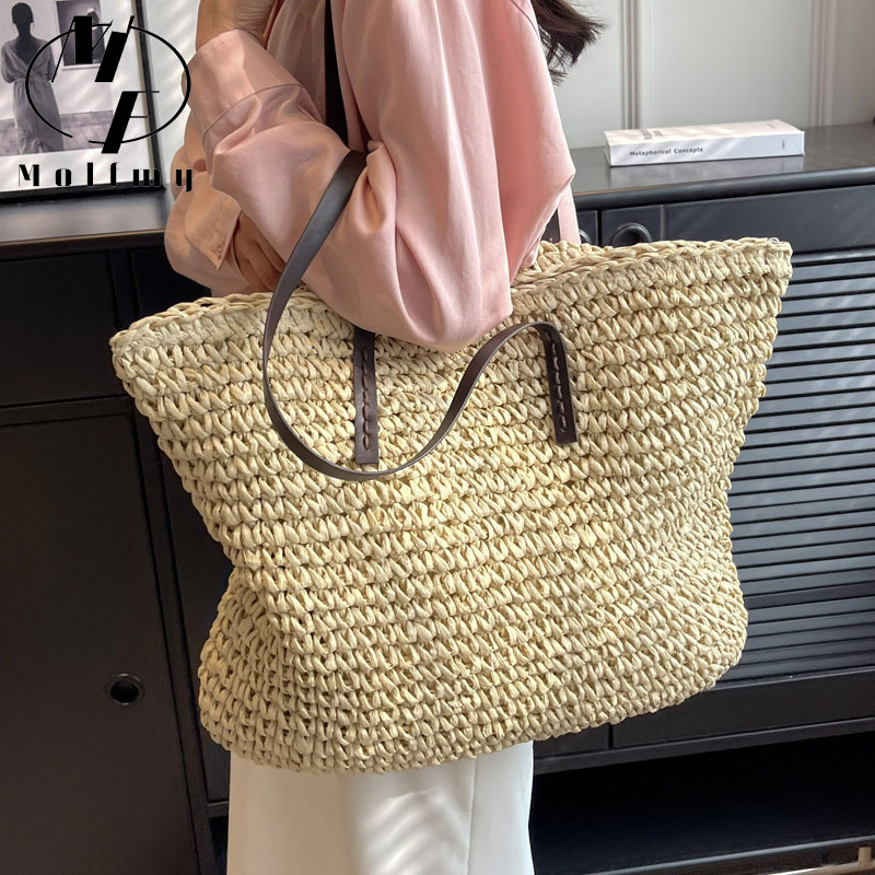 Straw Woven Tote Bags Casual L - Women Bags Offers review and price