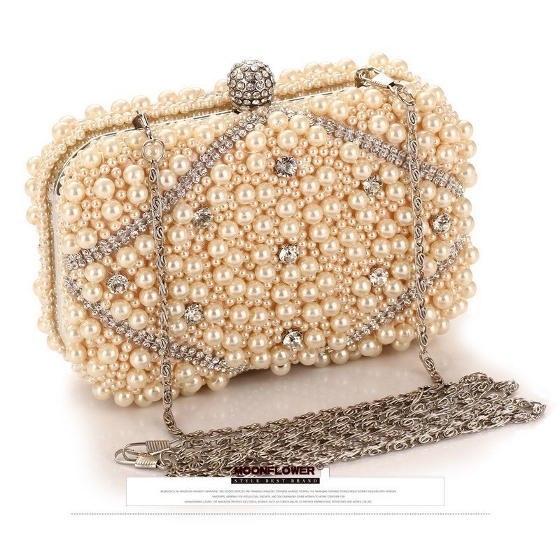 Luxury Crystals Beaded Pearl E - Evening Bag Beaded review and price