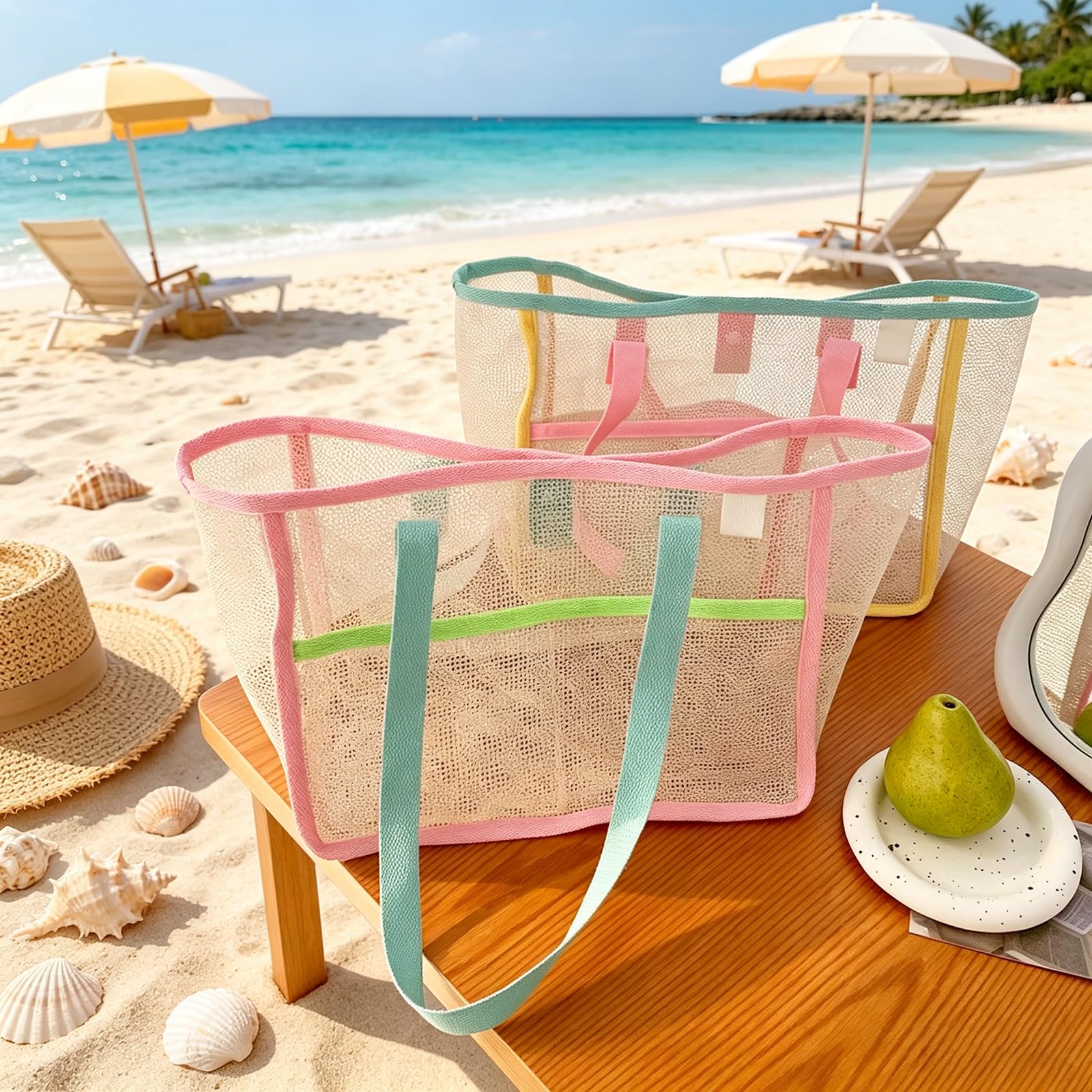 Beach Bags for Women Colorful  - Women Bags Deals review and price