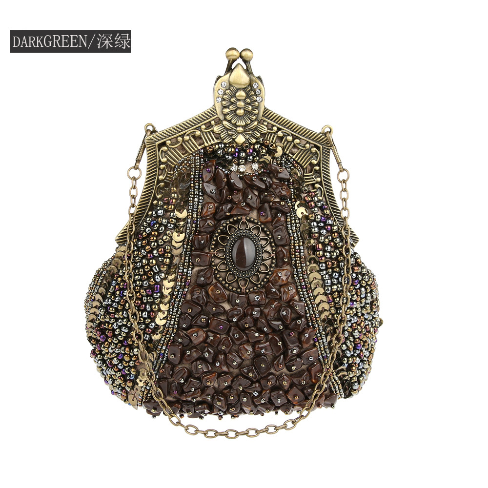 Retro Fashion Pearl Sequin Bea - Evening Bag Beaded review and price